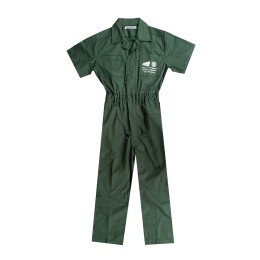 Design printed dark green jumpsuit Customized men's short-sleeved jumpsuit Elastic waist design  Jockey Club College of Veterinary and Life Science City University of Hong Kong   Industrial Uniform Center D394 Design printed dark green jumpsuit Customized men's short-sleeved jumpsuit Elastic waist design  Jockey Club College of Veterinary and Life Science City University of Hong Kong   Industrial Uniform Center D394
